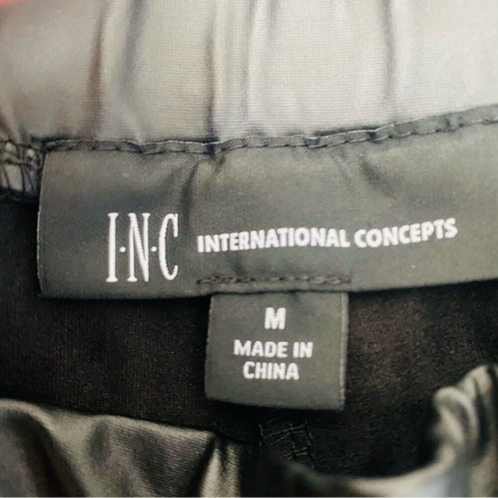 NWT Inc International Concepts Black Faux Leather Leggings Size M - Picture 4 of 6